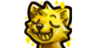 🥇 mèo, cười, vàng, hoạt hình telegram sticker