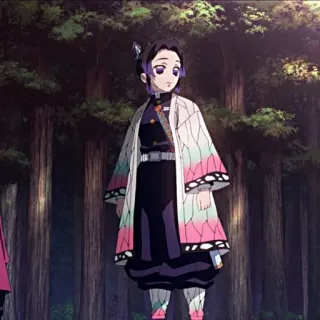 🦸‍♂ Shinobu Kocho Demon Slayer 애니메이션, 귀멸의 칼날, 코쵸우 시노부, 나비, 기모노 telegram sticker