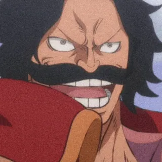 👑 Gol D. Roger One Piece Gol D. Roger, One Piece, Anime, Manga, Pirata, Personaggio telegram sticker