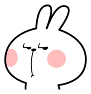 😒 Hase, Häschen, Tier, niedlich, Cartoon telegram sticker