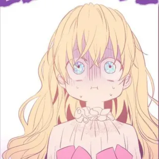 🍼 desenho animado, anime, garota, loira, chocada, personagem, fofa telegram sticker