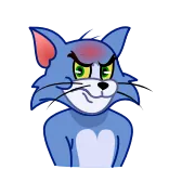 🤬 Tom Cat Tom and Jerry cartoon, cat, angry, expression, Tom and Jerry telegram sticker
