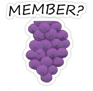 🌚 MEMBER? grapes, fruit, member telegram sticker