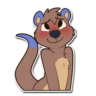 😳 выдра, мультик, животное, милый, пушистый telegram sticker