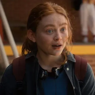 😐 Max Mayfield Stranger Things stranger things, max mayfield, sadie sink, netflix, série, personagem, retrato telegram sticker