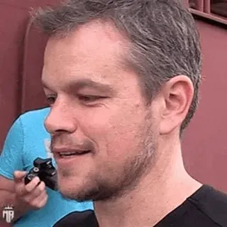 ☣ Matt Damon Matt Damon, celebrity, actor, portrait, man telegram sticker
