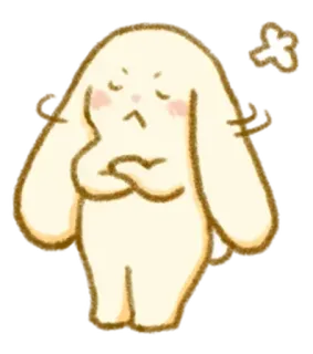 💭 konijn, konijntje, schattig, dier, cartoon, sticker telegram sticker