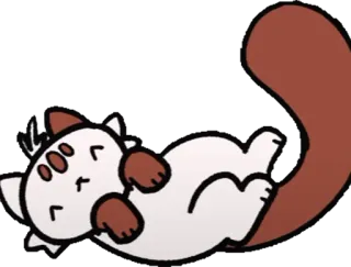 🥰 cat, cute, animal, lying down, cartoon telegram sticker