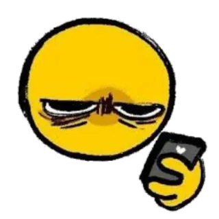 😑 Emoji, Sombong, Telepon, Digital, Budaya internet, Ekspresi, Kartun, Meme telegram sticker