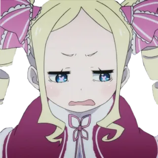 🙄 Beatrice Re:Zero Аниме, Мило, Девушка, Блондинка, Хвостики telegram sticker