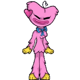 💕 Kissy Missy Kissy Missy, Poppy Playtime, monstre rose, personnage de dessin animé, mignon telegram sticker