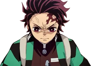 😡 Tanjiro Kamado Demon Slayer anime, demon slayer, tanjiro, character, manga, angry telegram sticker