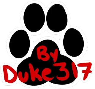 🐺 By Duke317 jejak kaki, anjing, hewan, logo whatsapp sticker