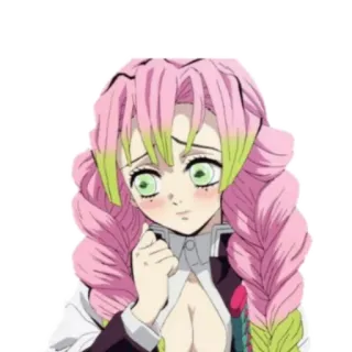 😳 Mitsuri Kanroji Demon Slayer Anime, Demon Slayer, Mitsuri Kanroji, Personaje, Manga whatsapp sticker