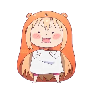 😠 Umaru Doma Himouto! Umaru-chan Anime, Chibi, Umaru, Himouto Umaru-chan, Mignon, Kawaii whatsapp sticker