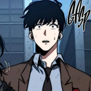 🗯 GASP Anime, Manga, Impactado, Expresión, Hombre telegram sticker