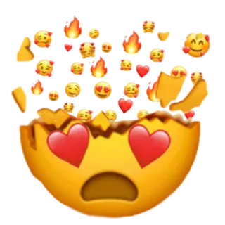 ✨ 이모지, 하트, 사랑, 불꽃, 신나는 telegram sticker