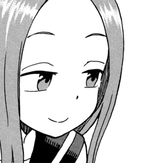 😏 Takagi Karakai Jōzu no Takagi-san Anime, Manga, Ragazza, Sorridendo, Carina, Soddisfatta telegram sticker