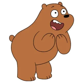 😊 Grizzly Bear We Bare Bears Hoạt hình, Gấu, Gấu xám, We Bare Bears, Hoạt họa, Nhân vật telegram sticker