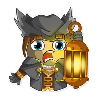 😱 Desenho animado, Lanterna, Personagem, Fantasia, Aventura, Assustado telegram sticker