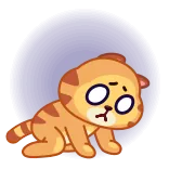 😱 kot, naklejka, zwierzę, kreskówka telegram sticker