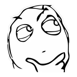 💭 Meme, Visage, Pensée, Expression, Internet, Drôle telegram sticker