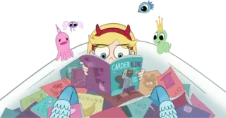 🛁 Star Butterfly Star vs. the Forces of Evil การ์ตูน, เวทมนตร์, เจ้าหญิง, น่ารัก, หนังสือ telegram sticker