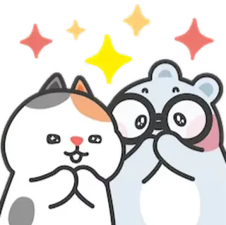 🙊 cat, hamster, cute, kawaii, sparkles, animals whatsapp sticker