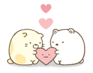 😂 imut, kawaii, hati, binatang, cinta, beruang, kartun telegram sticker