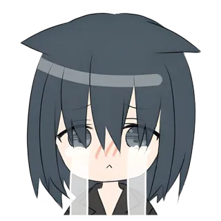 😭 Anime, Manga, Buồn, Khóc, Chibi, Cảm xúc telegram sticker