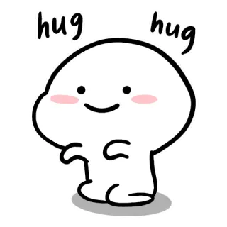 👐 hug hug hug cute, hug, cartoon, friendly, wholesome telegram sticker