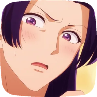 🤦‍♂️ アニメ, 表情, 衝撃, 漫画, 紫髪 telegram sticker