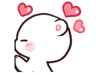 💗 schattig, beer, liefde, harten, cartoon, schattig, sticker whatsapp sticker