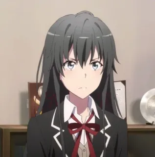 🫓 Yukino Yukinoshita My Teen Romantic Comedy SNAFU อนิเมะ, ผู้หญิง, ตัวละคร, ยูกิโนะ, ยูกิโนชิตะ, วัยรุ่น whatsapp sticker