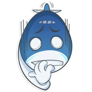 😟 Avião, Emoji, Triste, Preocupado, Desenho animado telegram sticker
