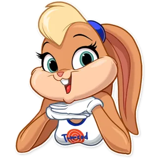 😀 Lola Bunny Space Jam dibujos animados, conejo, baloncesto, Space Jam, Looney Tunes telegram sticker
