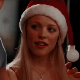 🤔 Regina George Mean Girls natal, gorro de papai noel, meninas malvadas, regina george, rachel mcadams whatsapp sticker