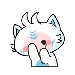 ☺️ 고양이, 카와이, 귀여운, 동물, 스티커, 만화, 볼터치 telegram sticker