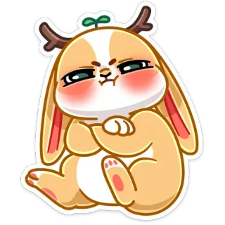 😡 Cartoon, Hase, Tier, Süß, Sticker, Kaninchen telegram sticker