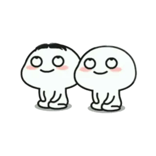 🙄 น่ารัก, ตัวการ์ตูนสีขาว, คาวาอิ, สติกเกอร์, แอนิเมชัน, มีความสุข telegram sticker
