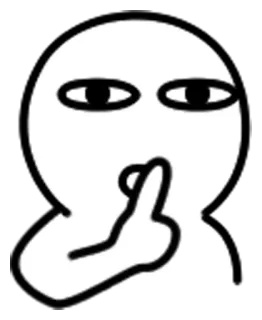 ☝ sst, diam, tenang, jari, kartun, putih telegram sticker