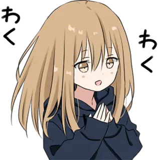 🙏 おく 动漫, 女孩, 卡通, 可爱, 贴纸, 日本 whatsapp sticker