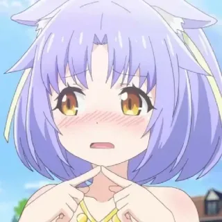 😳 anime, catgirl, kawaii, cute, manga, neko, anime character telegram sticker