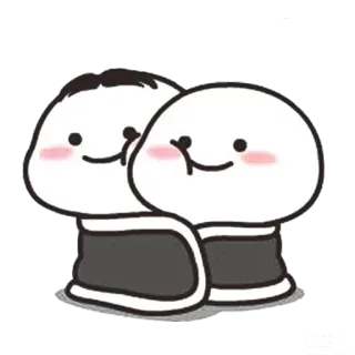 👥 cute, kawaii, friendly, cartoon, adorable, happy, smiling telegram sticker