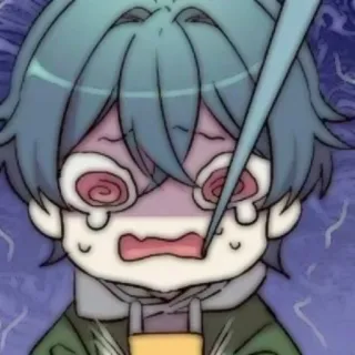 💬 Anime, Dibujos animados, Personaje, Triste, Molesto, Llorando, Frustrado, Emoción telegram sticker