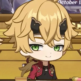 🍡 Thoma Genshin Impact Anime, Kreskówka, Gra wideo, Genshin Impact, Thoma, Postać, Naklejka telegram sticker