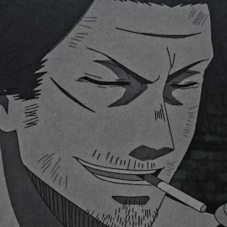 🖇️ Yami Sukehiro Black Clover Аниме, Манга, Сигарета, Ями Сукехиро, Чёрный Клевер telegram sticker