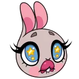 🥺 kelinci, kartun, lucu, binatang, bintang, mata telegram sticker