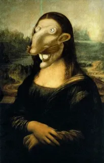 🧐 Mona Lisa, parodia, gracioso, meme, retrato whatsapp sticker