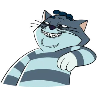 😁 แมว, การ์ตูน, ยิ้มเยาะ, มีม, สีหน้า, ตลก telegram sticker